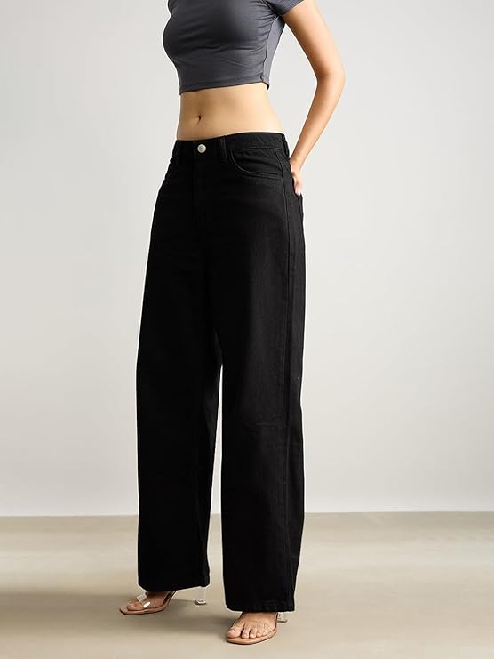 KOTTY Women’s High Waist Wide Leg Flared Jeans with Trendy Fit and Clean Look | Comfortable & Stylish Denim for Women - Image 4