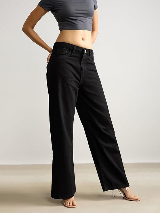 KOTTY Women’s High Waist Wide Leg Flared Jeans with Trendy Fit and Clean Look | Comfortable & Stylish Denim for Women - Image 5