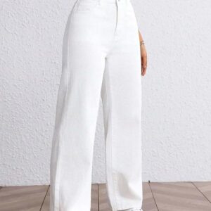 KOTTY Women's Straight Fit High-Rise Stretchable Jeans